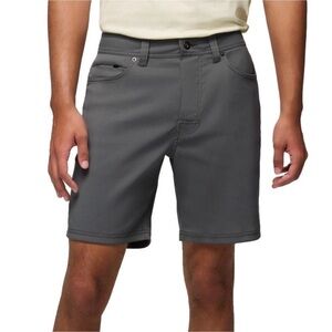 Prana Black Flat-Front Performance Shorts